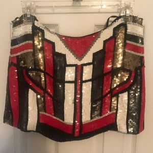 Parker sequin mini skirt